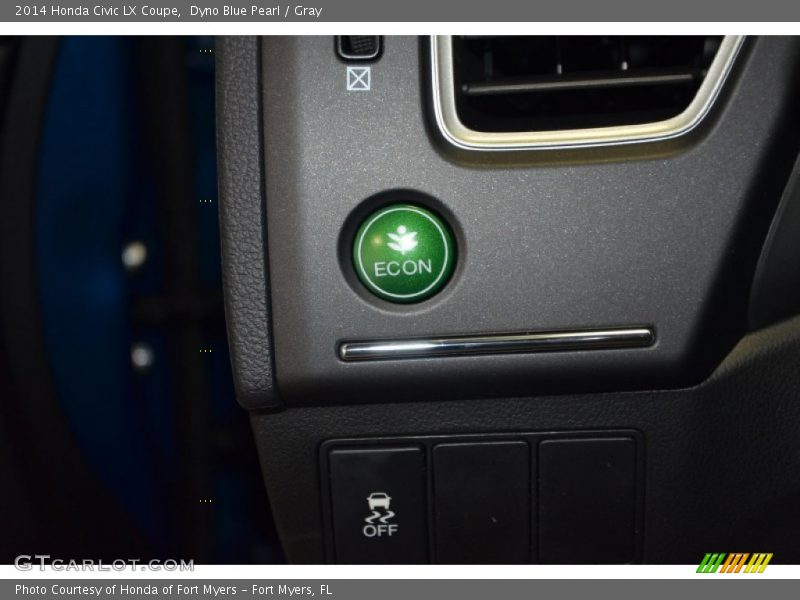 Dyno Blue Pearl / Gray 2014 Honda Civic LX Coupe