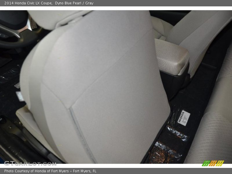 Dyno Blue Pearl / Gray 2014 Honda Civic LX Coupe