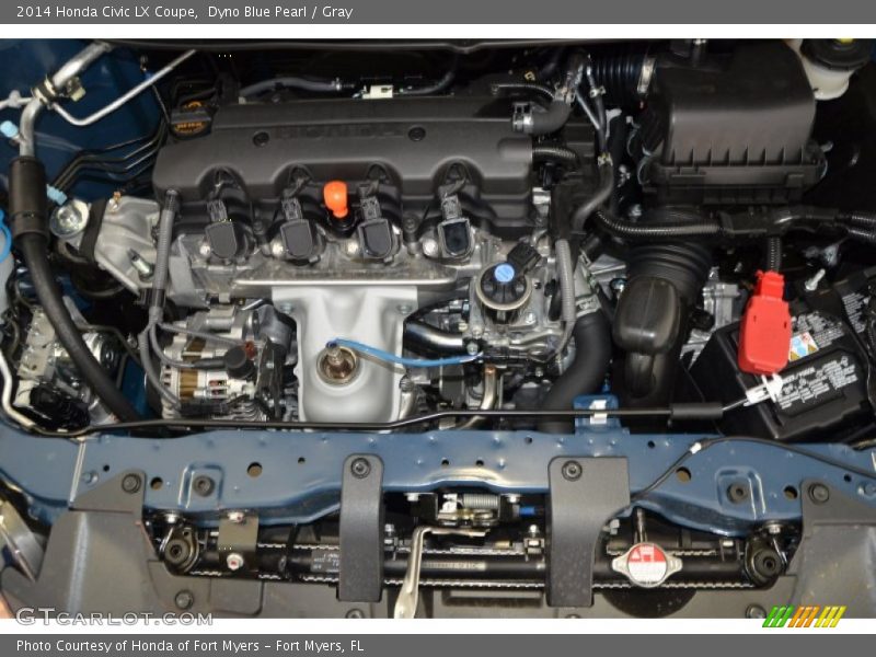 Dyno Blue Pearl / Gray 2014 Honda Civic LX Coupe
