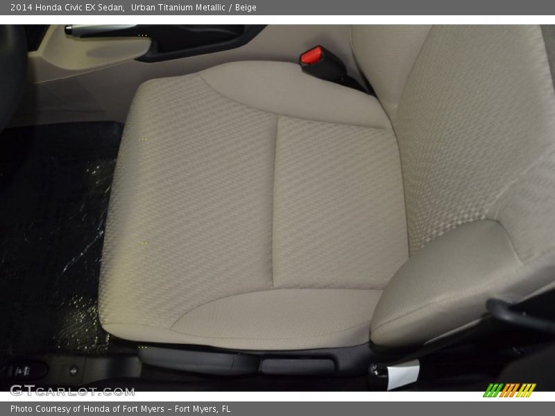 Urban Titanium Metallic / Beige 2014 Honda Civic EX Sedan