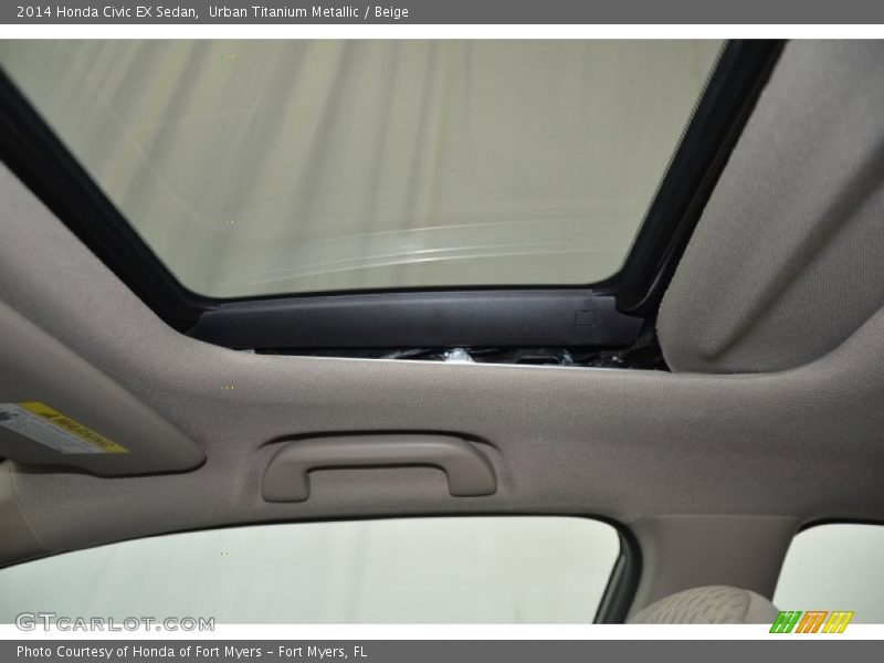 Urban Titanium Metallic / Beige 2014 Honda Civic EX Sedan