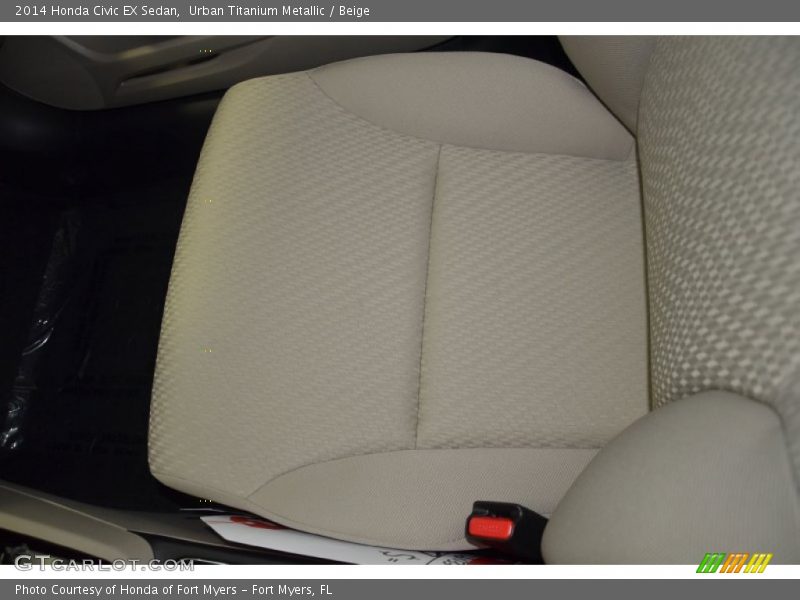 Urban Titanium Metallic / Beige 2014 Honda Civic EX Sedan