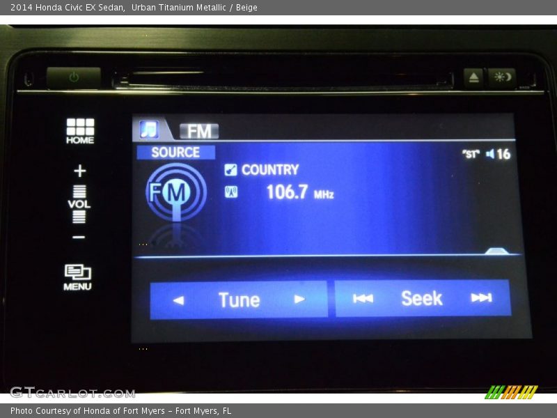 Urban Titanium Metallic / Beige 2014 Honda Civic EX Sedan