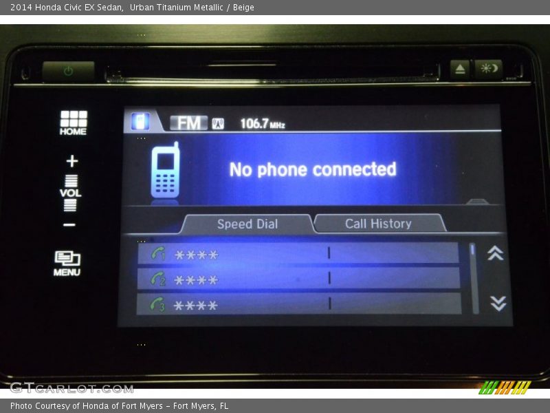 Urban Titanium Metallic / Beige 2014 Honda Civic EX Sedan