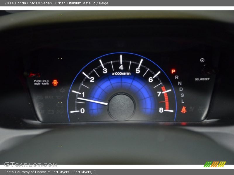 Urban Titanium Metallic / Beige 2014 Honda Civic EX Sedan
