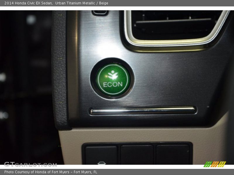 Urban Titanium Metallic / Beige 2014 Honda Civic EX Sedan