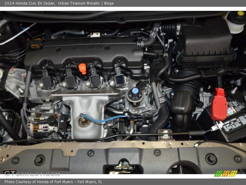 Urban Titanium Metallic / Beige 2014 Honda Civic EX Sedan