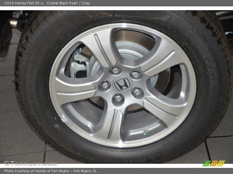 Crystal Black Pearl / Gray 2014 Honda Pilot EX-L
