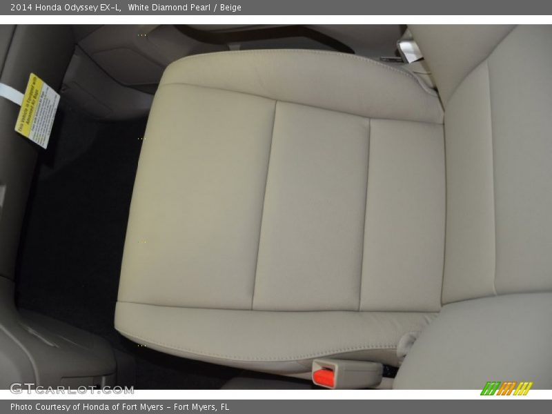 White Diamond Pearl / Beige 2014 Honda Odyssey EX-L