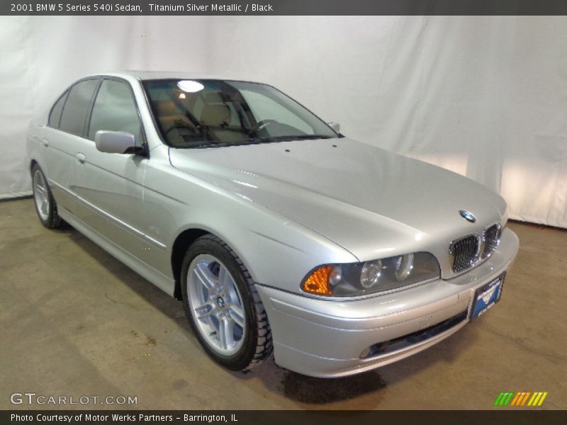 Titanium Silver Metallic / Black 2001 BMW 5 Series 540i Sedan