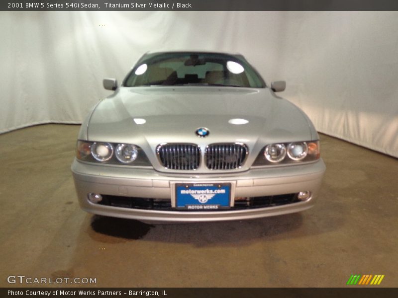 Titanium Silver Metallic / Black 2001 BMW 5 Series 540i Sedan