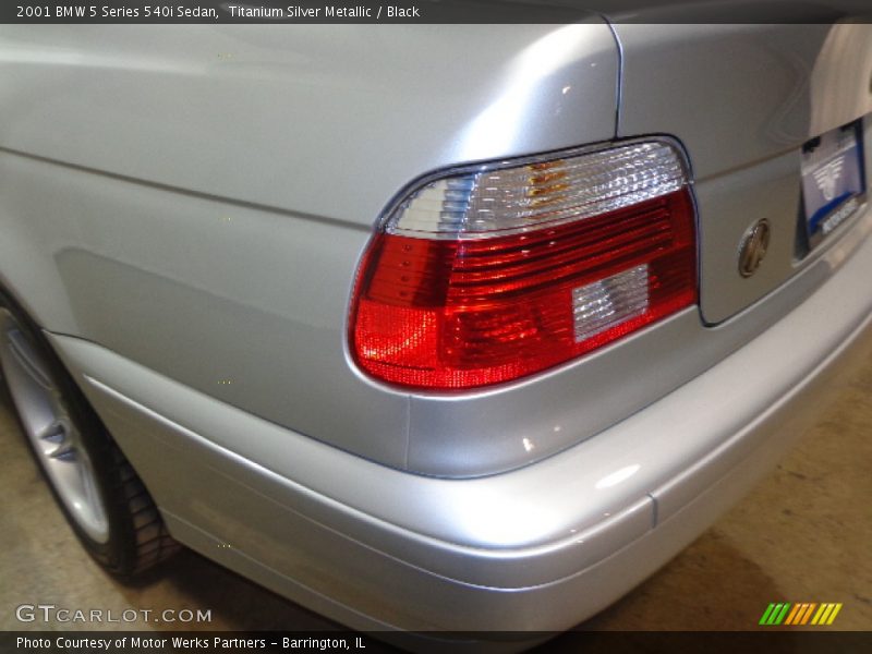 Titanium Silver Metallic / Black 2001 BMW 5 Series 540i Sedan