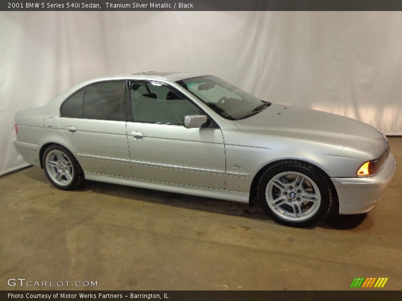 Titanium Silver Metallic / Black 2001 BMW 5 Series 540i Sedan