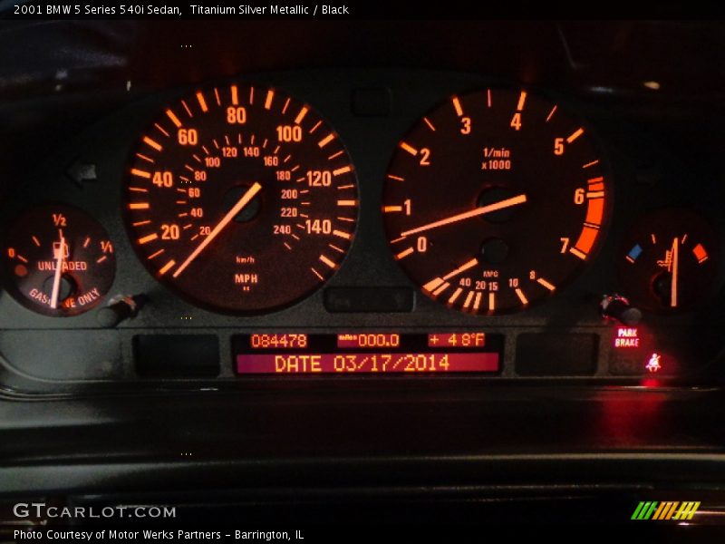 Titanium Silver Metallic / Black 2001 BMW 5 Series 540i Sedan