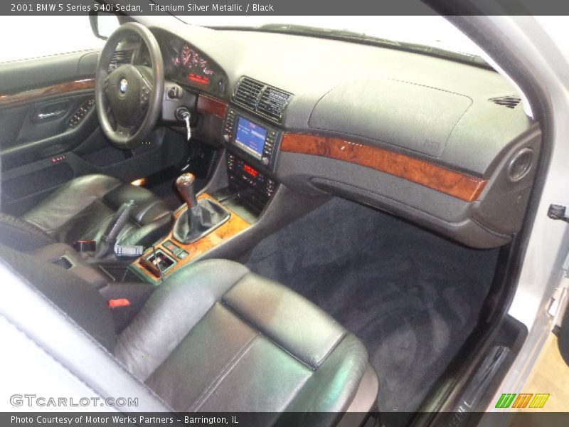 Titanium Silver Metallic / Black 2001 BMW 5 Series 540i Sedan