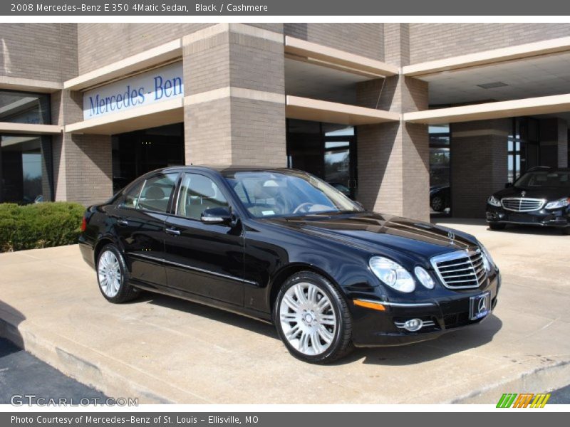 Black / Cashmere 2008 Mercedes-Benz E 350 4Matic Sedan