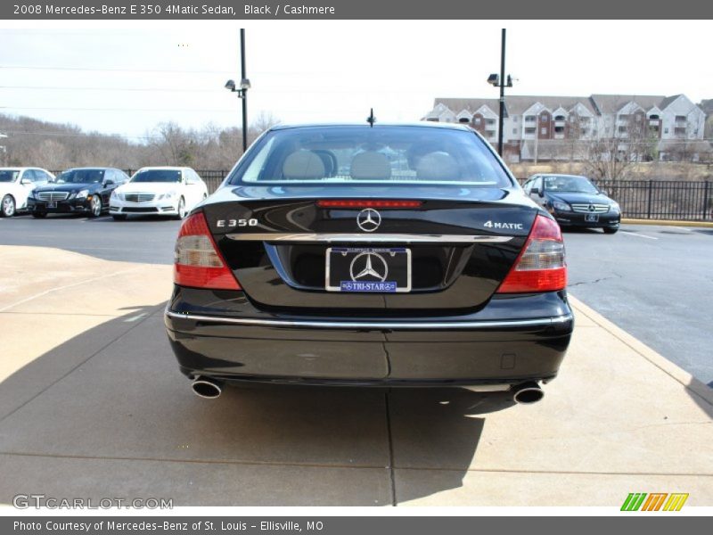 Black / Cashmere 2008 Mercedes-Benz E 350 4Matic Sedan