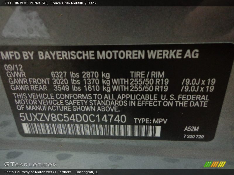 Space Gray Metallic / Black 2013 BMW X5 xDrive 50i
