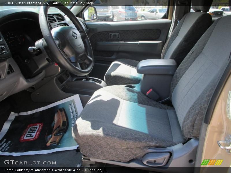 Gold Rush Metallic / Sage 2001 Nissan Xterra SE V6