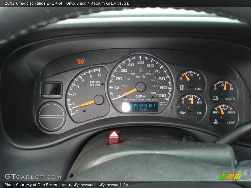 Onyx Black / Medium Gray/Neutral 2002 Chevrolet Tahoe Z71 4x4