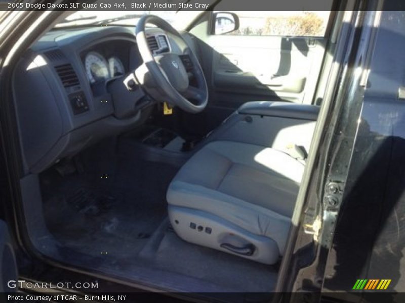 Black / Medium Slate Gray 2005 Dodge Dakota SLT Quad Cab 4x4