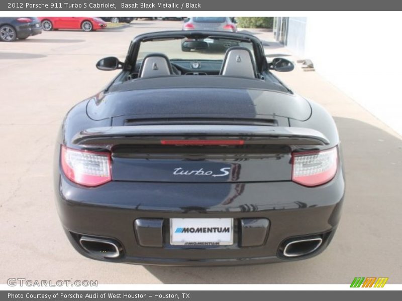 Basalt Black Metallic / Black 2012 Porsche 911 Turbo S Cabriolet