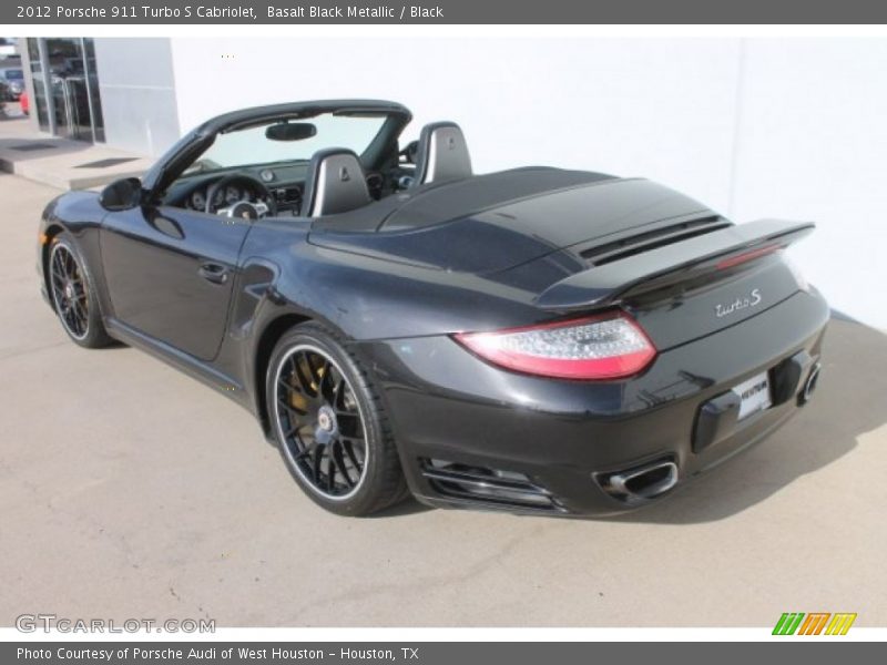 Basalt Black Metallic / Black 2012 Porsche 911 Turbo S Cabriolet