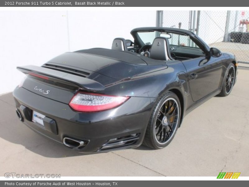 Basalt Black Metallic / Black 2012 Porsche 911 Turbo S Cabriolet