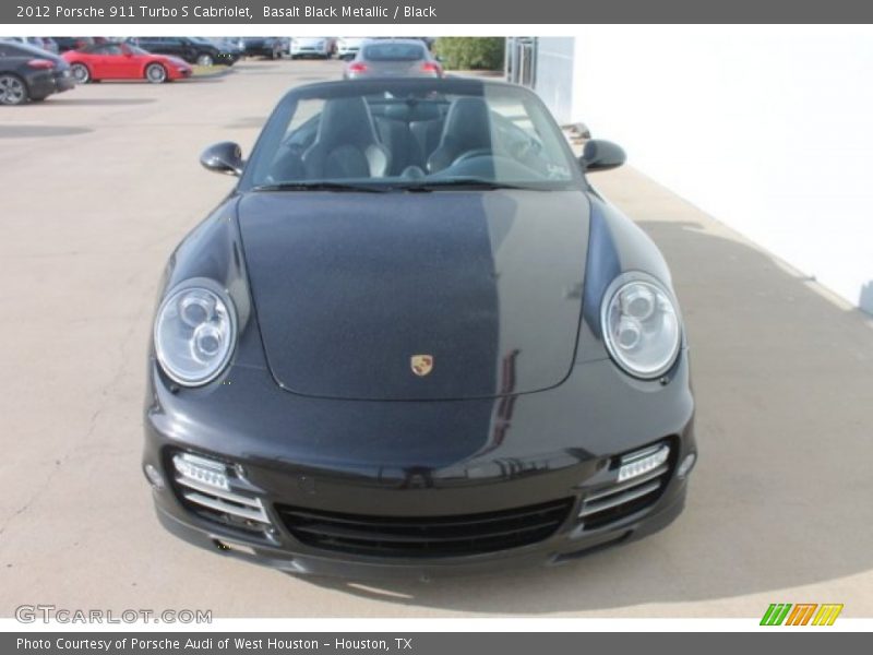 Basalt Black Metallic / Black 2012 Porsche 911 Turbo S Cabriolet