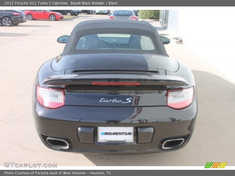 Basalt Black Metallic / Black 2012 Porsche 911 Turbo S Cabriolet