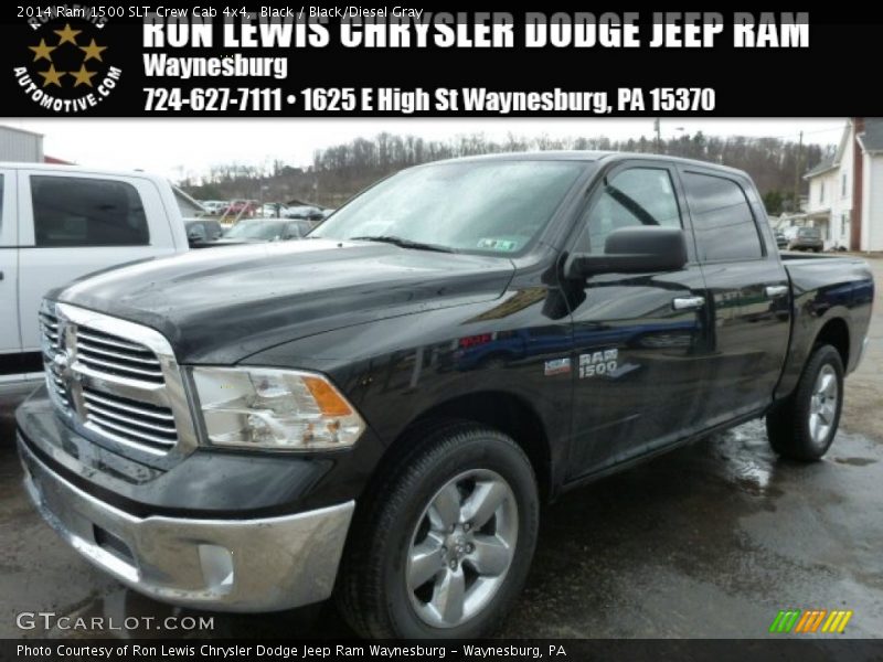 Black / Black/Diesel Gray 2014 Ram 1500 SLT Crew Cab 4x4