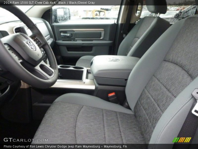 Black / Black/Diesel Gray 2014 Ram 1500 SLT Crew Cab 4x4