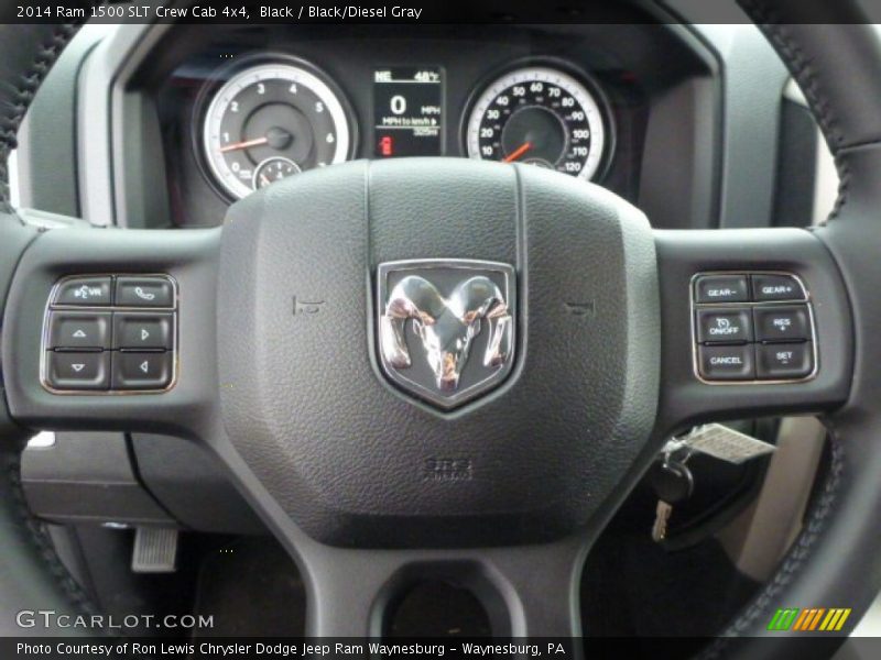 Black / Black/Diesel Gray 2014 Ram 1500 SLT Crew Cab 4x4