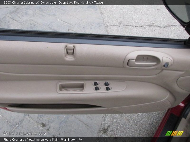 Deep Lava Red Metallic / Taupe 2003 Chrysler Sebring LXi Convertible