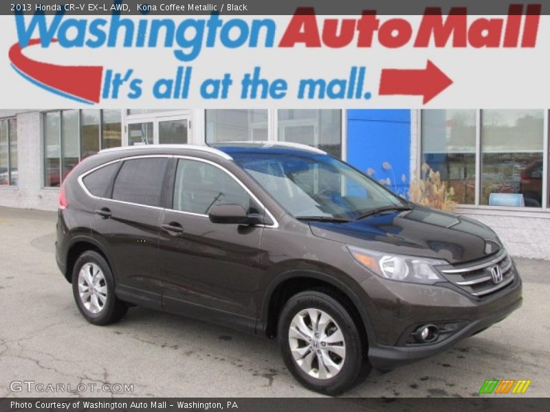 Kona Coffee Metallic / Black 2013 Honda CR-V EX-L AWD