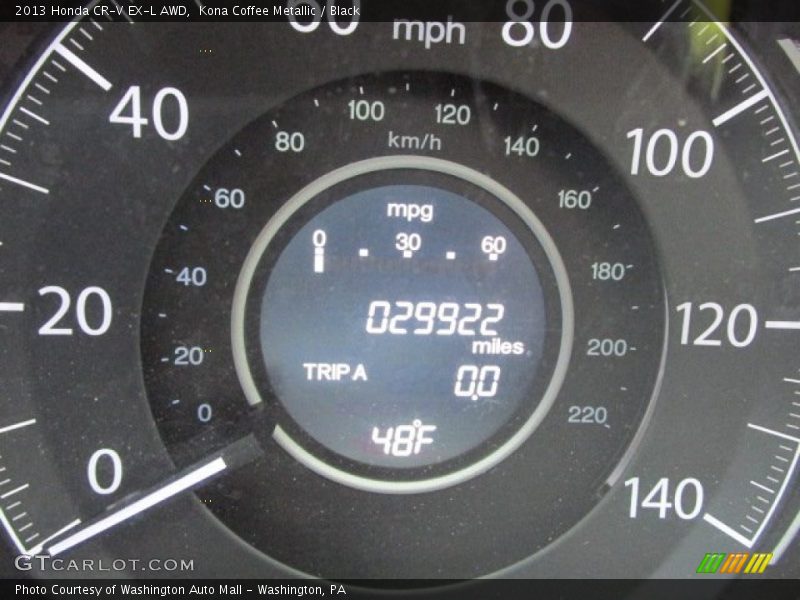 Kona Coffee Metallic / Black 2013 Honda CR-V EX-L AWD