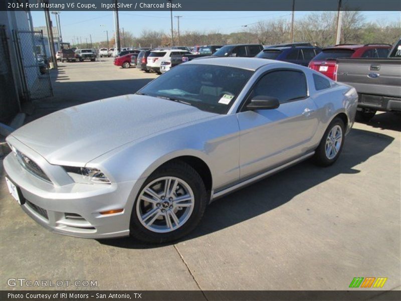 Ingot Silver / Charcoal Black 2014 Ford Mustang V6 Coupe