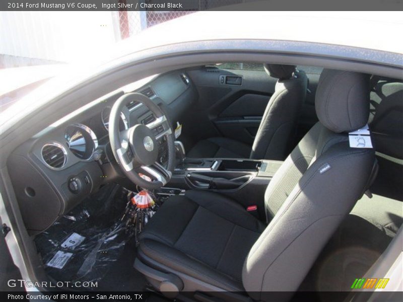 Ingot Silver / Charcoal Black 2014 Ford Mustang V6 Coupe