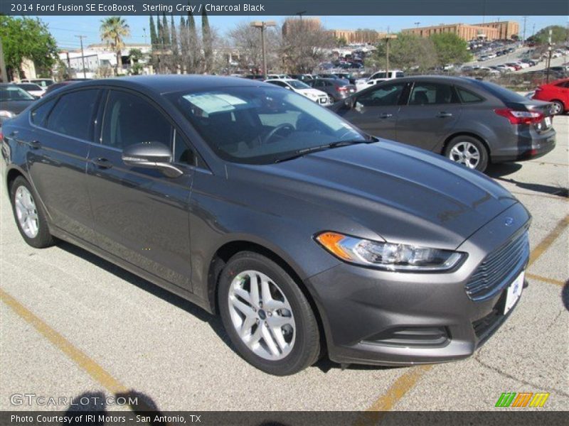 Sterling Gray / Charcoal Black 2014 Ford Fusion SE EcoBoost