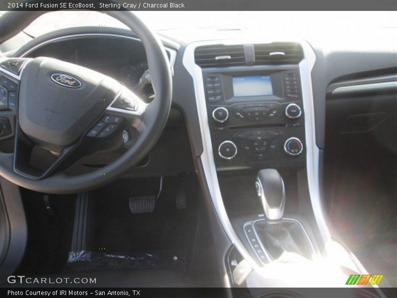 Sterling Gray / Charcoal Black 2014 Ford Fusion SE EcoBoost