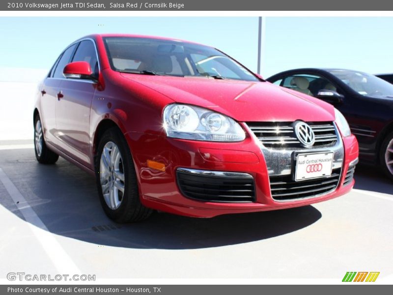 Salsa Red / Cornsilk Beige 2010 Volkswagen Jetta TDI Sedan
