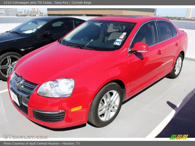 Salsa Red / Cornsilk Beige 2010 Volkswagen Jetta TDI Sedan