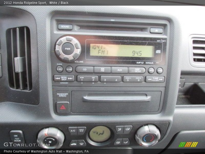 White / Black 2012 Honda Ridgeline Sport