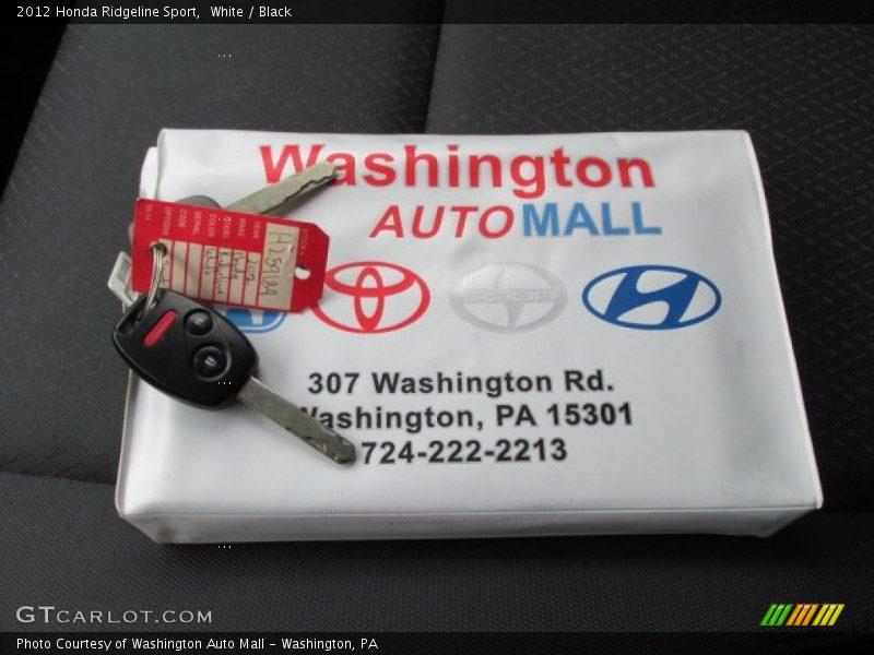 White / Black 2012 Honda Ridgeline Sport