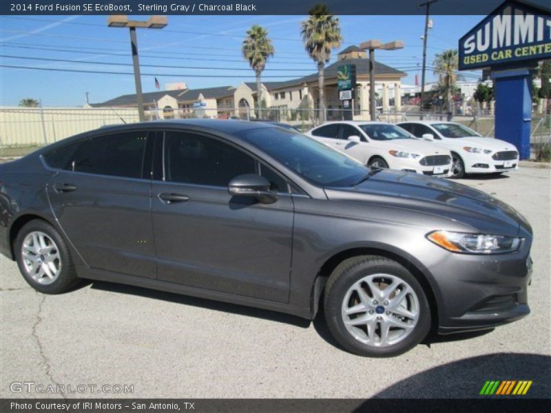 Sterling Gray / Charcoal Black 2014 Ford Fusion SE EcoBoost