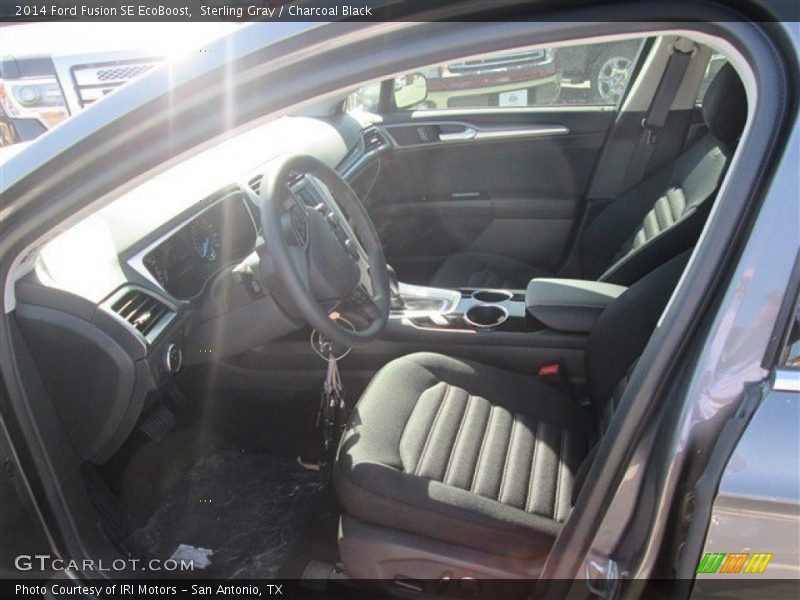 Sterling Gray / Charcoal Black 2014 Ford Fusion SE EcoBoost