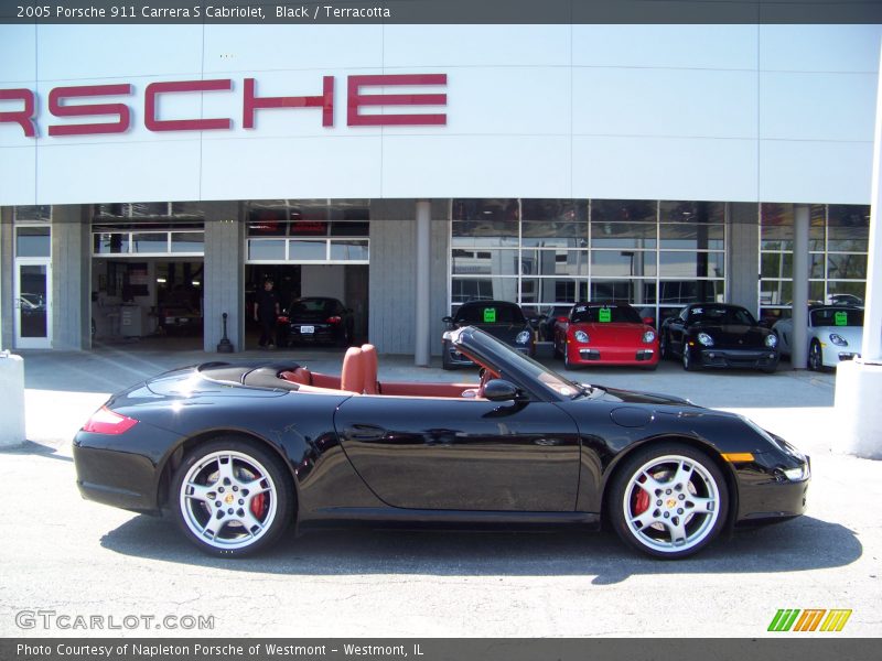 Black / Terracotta 2005 Porsche 911 Carrera S Cabriolet
