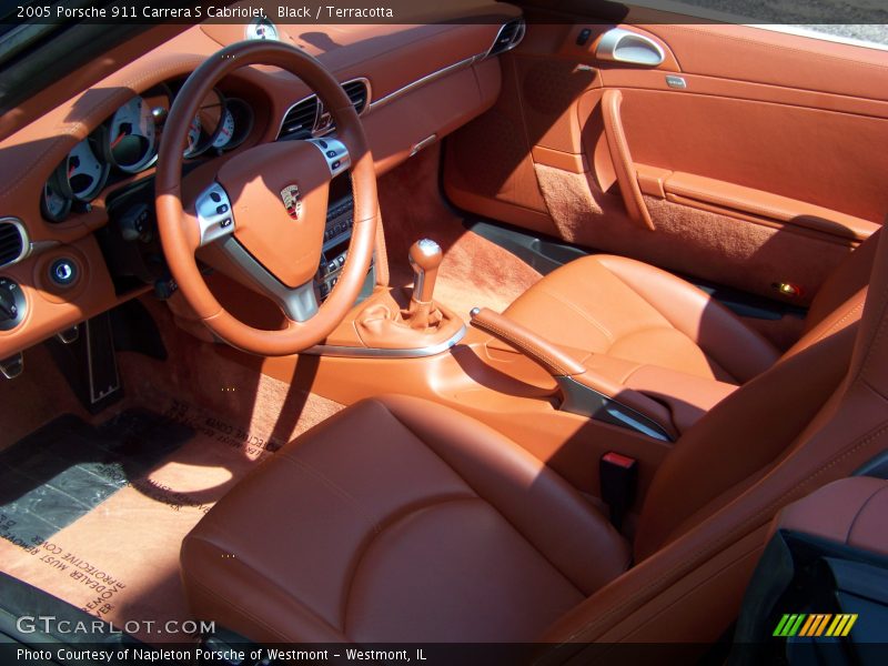 Black / Terracotta 2005 Porsche 911 Carrera S Cabriolet