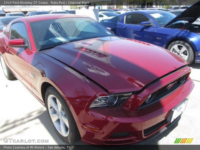 Ruby Red / Charcoal Black 2014 Ford Mustang GT Coupe