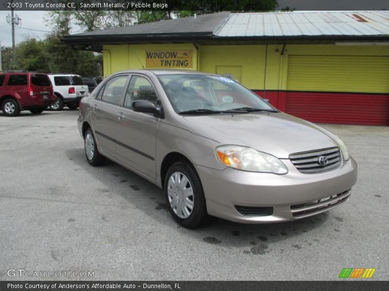 Sandrift Metallic / Pebble Beige 2003 Toyota Corolla CE